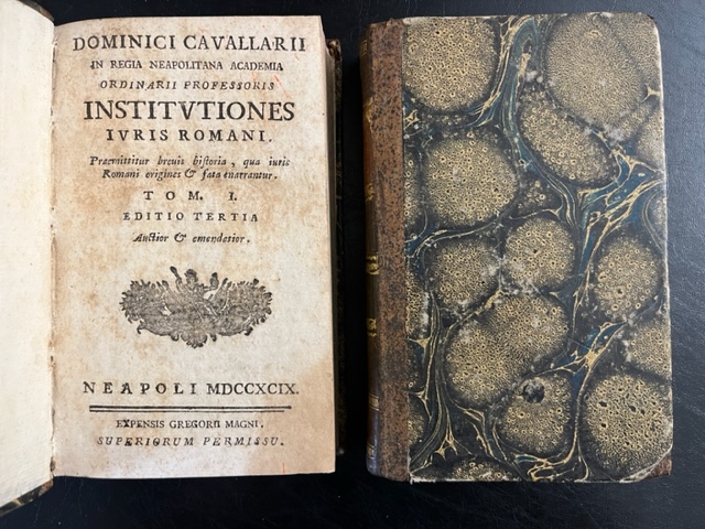 Dominici Cavallarii in Regia Neapolitana Academia ordinarii professoris Institutiones iuris romani. Tom. I-II